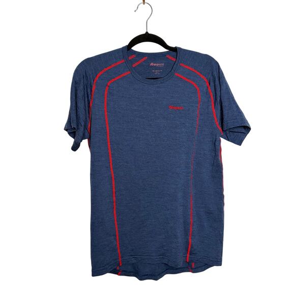 Bergans of Norway 1960 Fjellrapp Tee Blue Men's Large 100% Merino Wool Outdoors - Picture 1 of 6